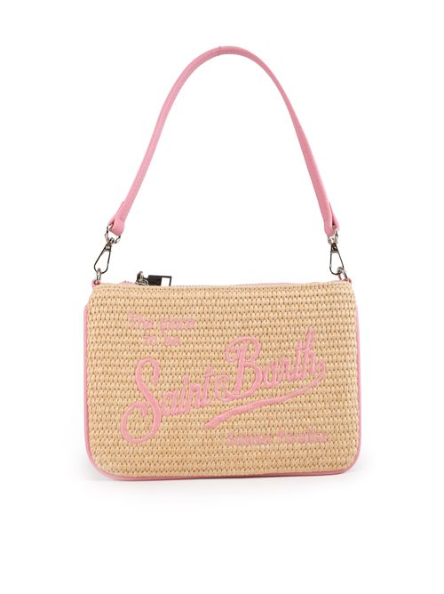 Borsa Parisienne effetto rafia con logo rosa Mc2 Saint Barth | PARISIENNE MINI00239H 1121 EMB